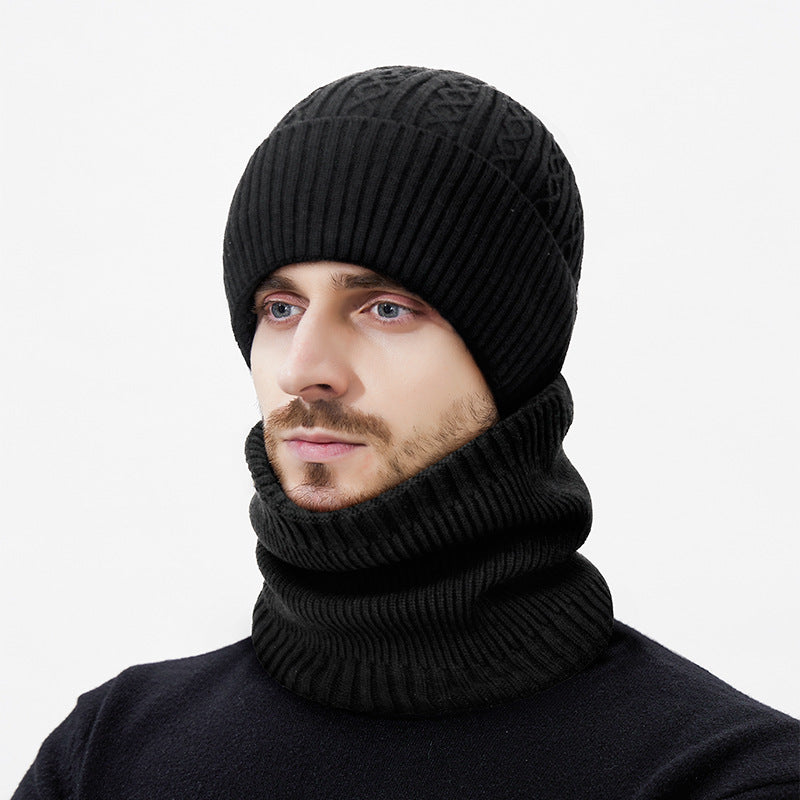 Strickmütze und Halswärmer Set, Einheitsgröße