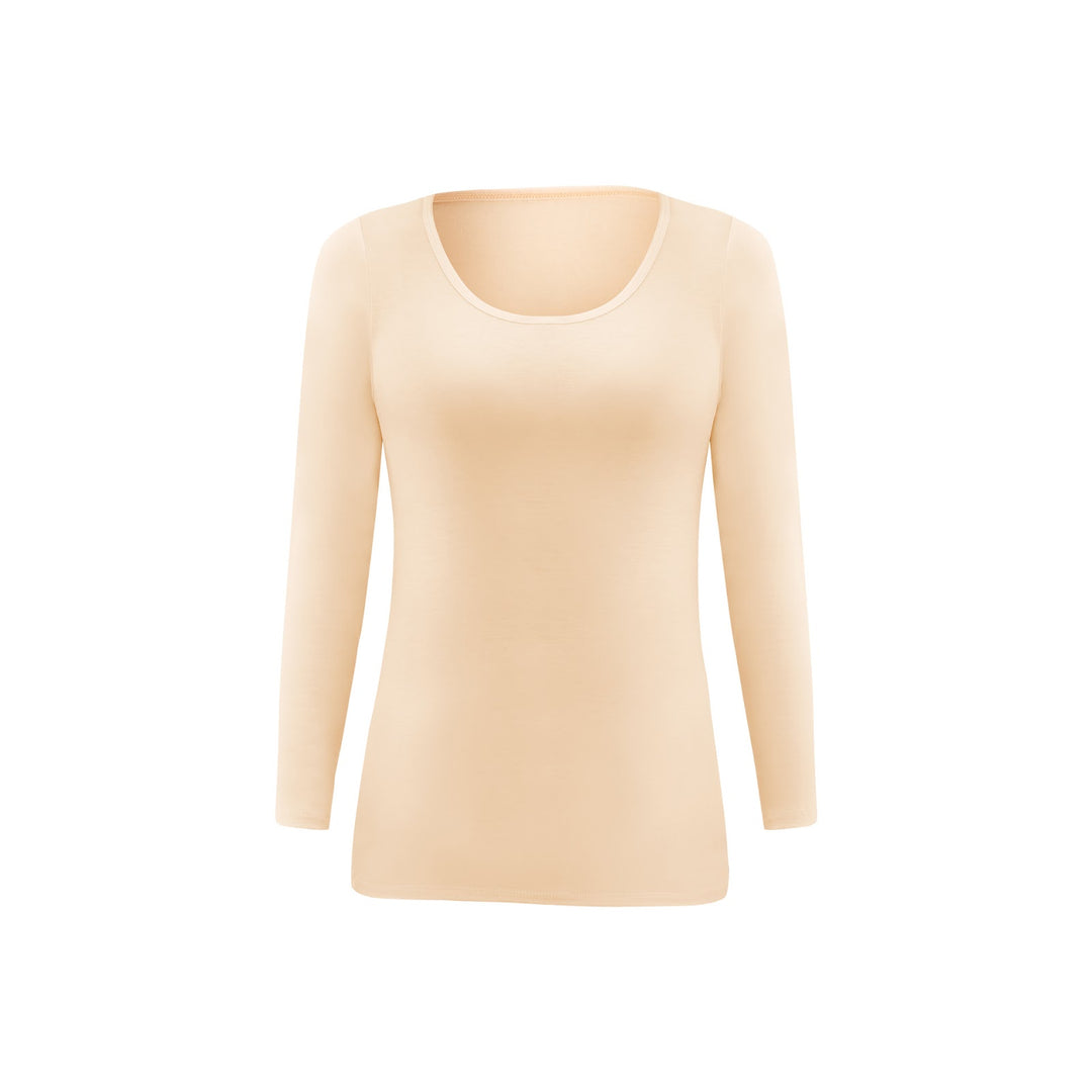 Damen-Langarm-Unterziehshirt, Modal, Rundhalsausschnitt