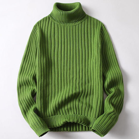 Herren-Rollkragenpullover, schmal geschnitten, gefüttert