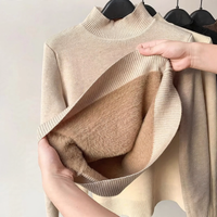 Khaki Halbkragen Pullover Fleece