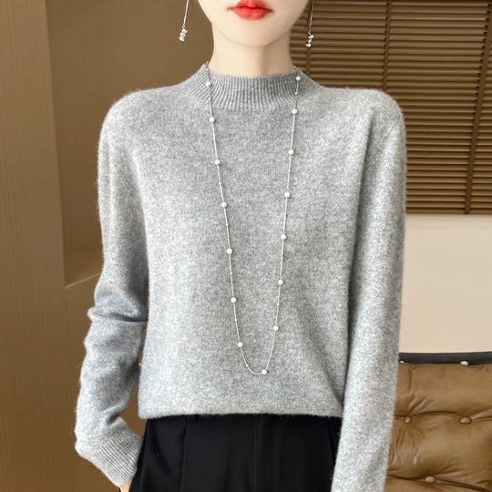 Damen-Wollpullover, nahtlos, 100% Wolle