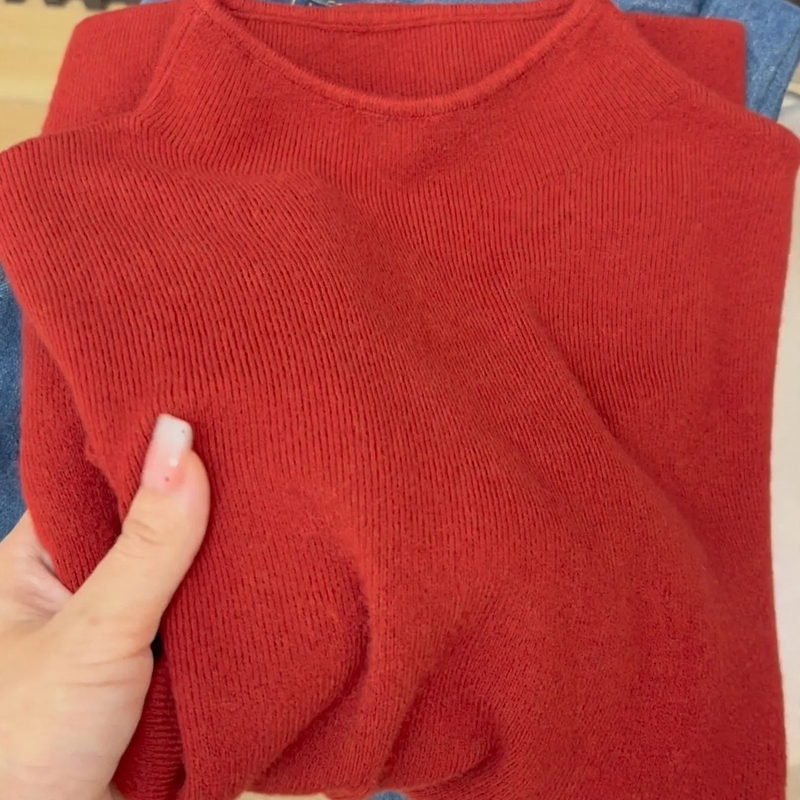 Damen-Strickpullover mit Stehkragen