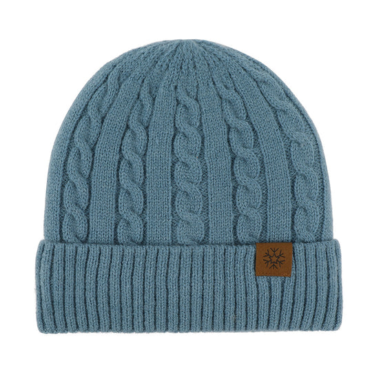 Gefütterte Strickmütze mit Umschlag, Winter