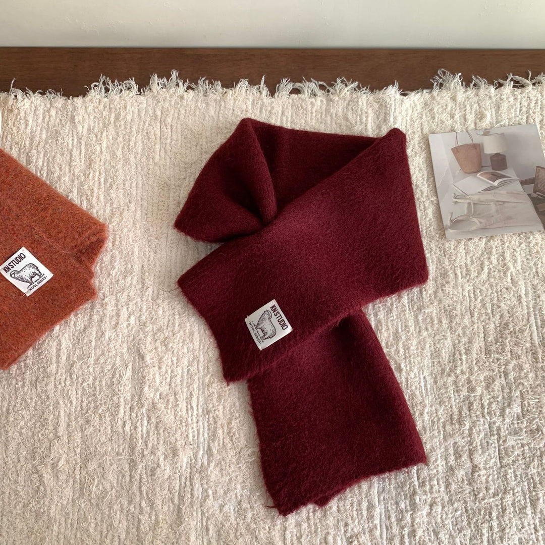 Kurzer Strickschal mit Schlitz, Alpakawollmischung