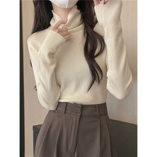 Damen Strickpullover, Rollkragen, körpernah