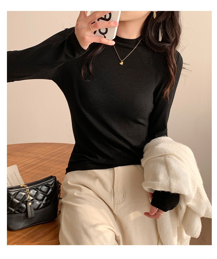 Damen-Strickshirt mit Stehkragen