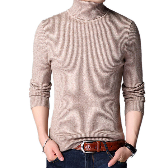 Herren-Rollkragenpullover, figurbetont