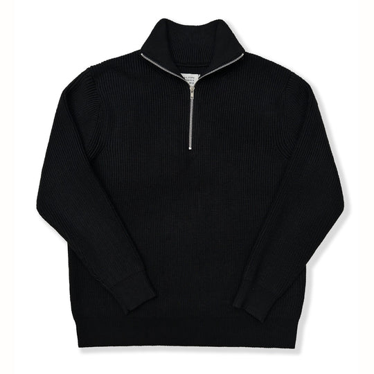 Unisex-Strickpullover mit Reißverschluss, Baumwollmischung