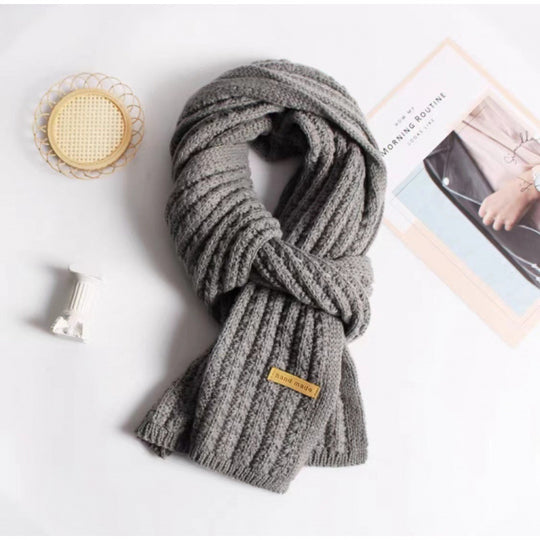 Einfarbiger Strickschal für Damen und Herren
