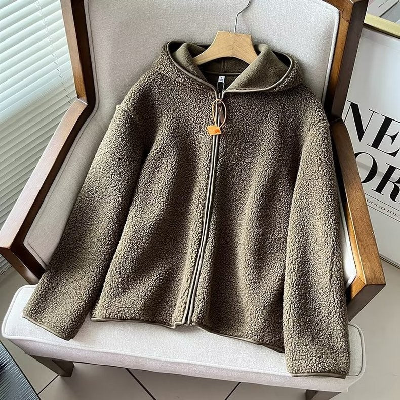Gefütterte Kapuzenjacke aus Teddyfleece