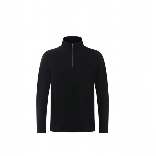 Herren-Pullover mit Stehkragen und Reißverschluss