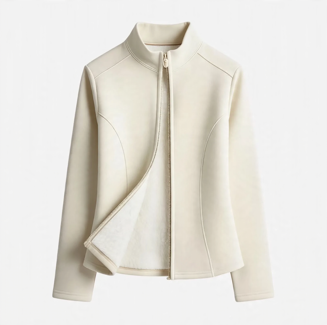 Gefütterte Sportjacke mit Reißverschluss