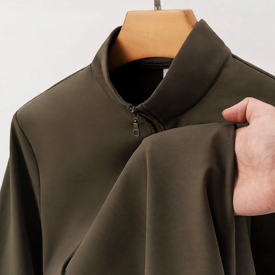 Elastisches Sport-Sweatshirt mit halbem Reißverschluss