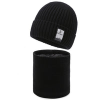 Mütze+Halswärmer Schwarz