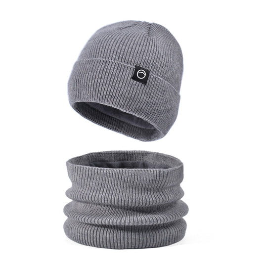 Strickmützen- und Schal-Set für Herren, wärmend