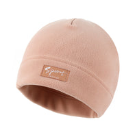 Rosa Fleece-Wärmemütze
