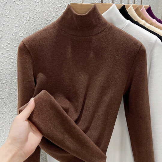 Damen-Langarm-Unterziehshirt mit Stehkragen