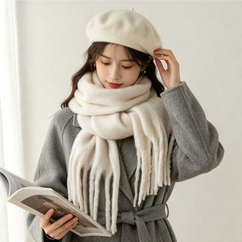Warmer Winterschal mit Karomuster