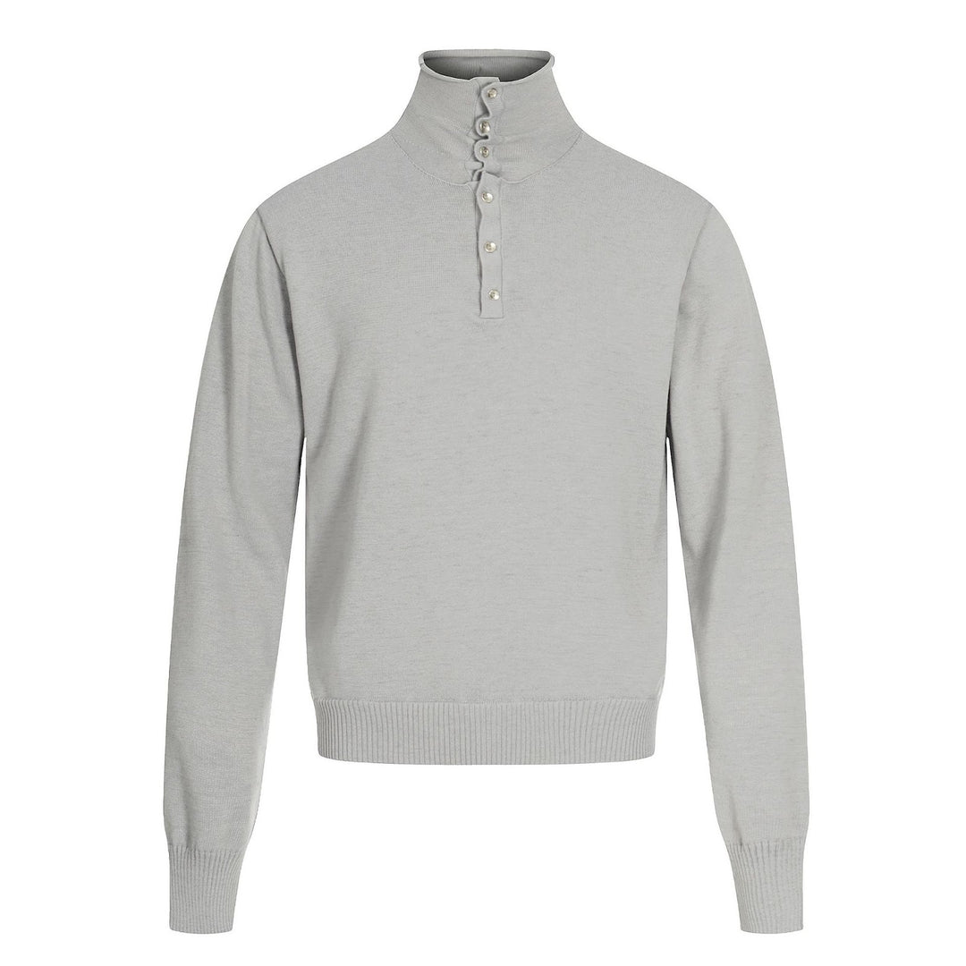 Unisex-Strickpullover, Oversize, Stehkragen