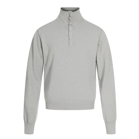 Unisex-Strickpullover, Oversize, Stehkragen