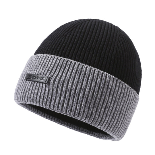 Winter-Strickmütze mit Nackenschutz, 2-teiliges Set