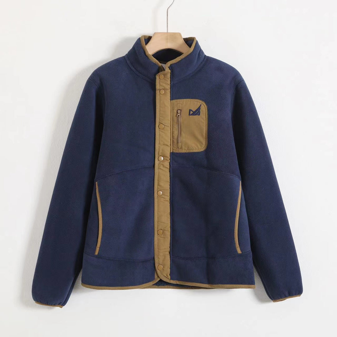 Unisex Teddyfleece-Jacke mit Stehkragen
