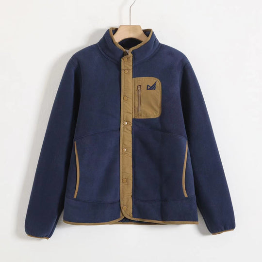 Unisex Teddyfleece-Jacke mit Stehkragen