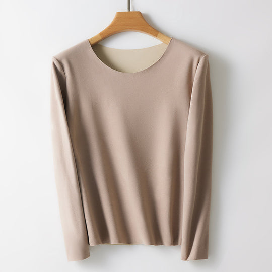 Damen-Thermo-Langarmshirt, Rundhals, wärmend, figurbetont