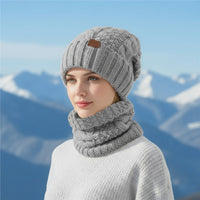 Lederlabel Set Grau