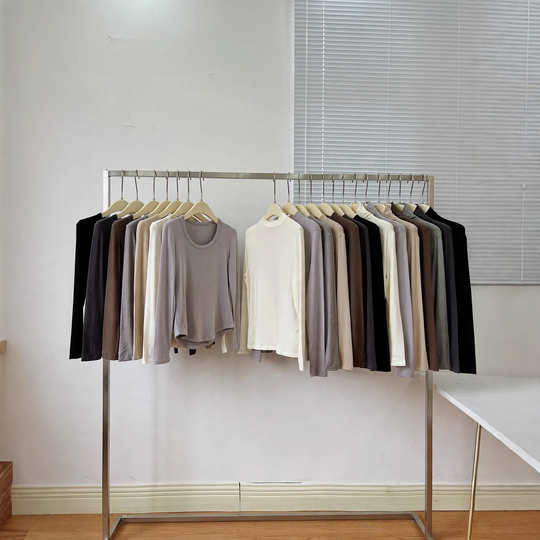 Damen-Unterzieh-Shirt, angeraut, mit Rund- oder Stehkragen