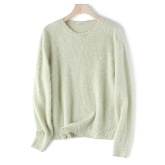 Damen-Woll-Kaschmir-Pullover, nahtlos, verschiedene Kragenformen