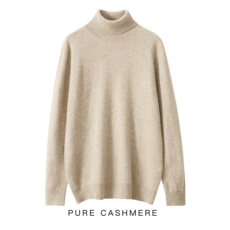 Herren-Rollkragenpullover aus reiner Wolle, Strick