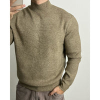 Rollkragen Strickpullover Kamel