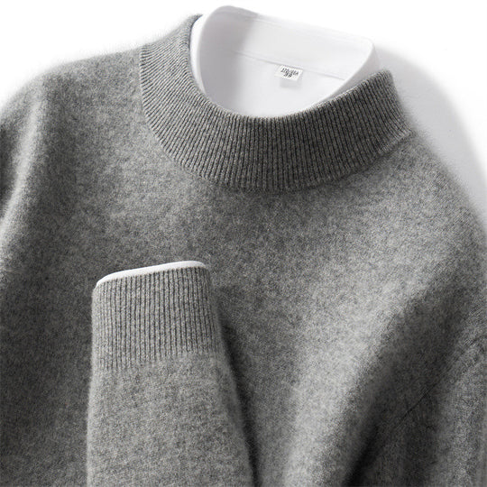 Herren-Kaschmirpullover, 100% Kaschmir, Stehkragen
