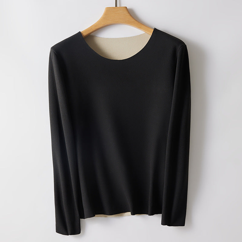 Damen-Thermo-Langarmshirt, Rundhals, wärmend, figurbetont
