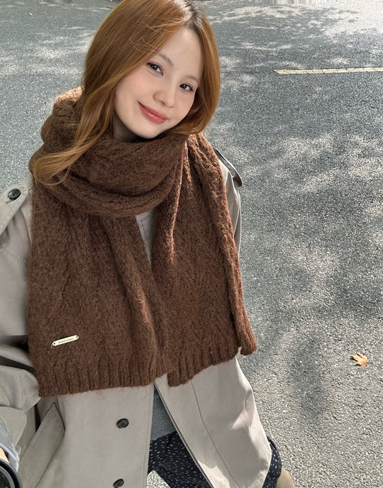 Strickschal aus Alpakawolle
