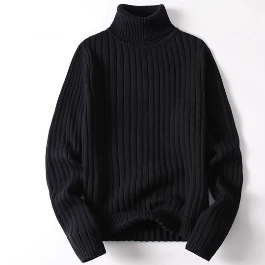 Herren-Strickpullover aus Baumwolle mit Stehkragen
