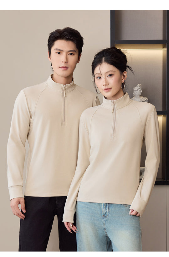 Unisex-Sweatshirt mit Reißverschluss und Fleecefutter