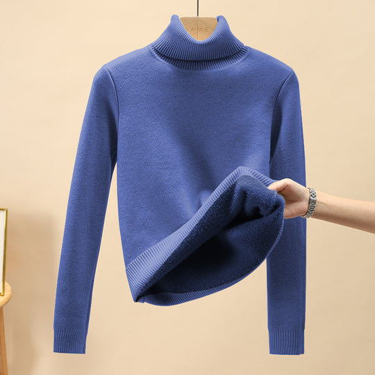 Herren-Rollkragenpullover, gefüttert, warm