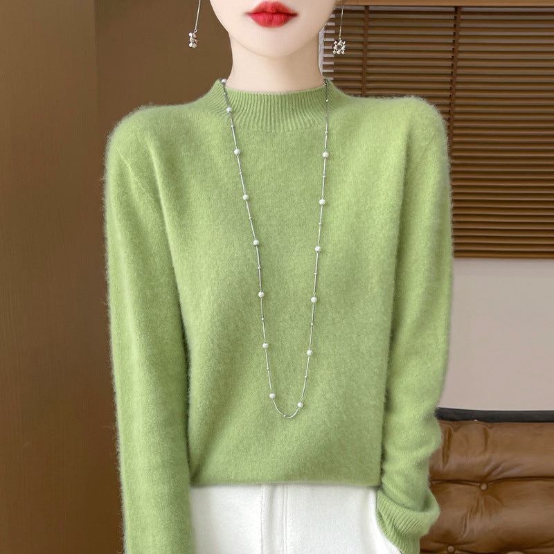 Damen-Wollpullover, nahtlos, 100% Wolle