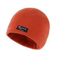 Orange Fleece Wärmemütze