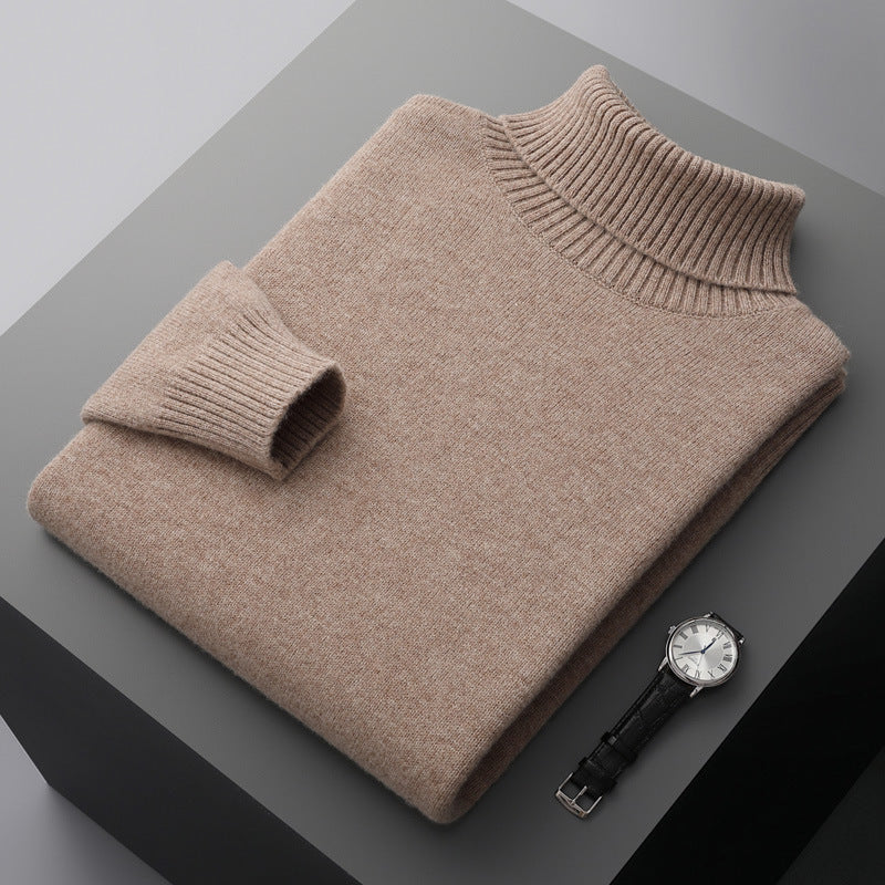 Herren-Wollpullover mit Rollkragen, 100% Wolle