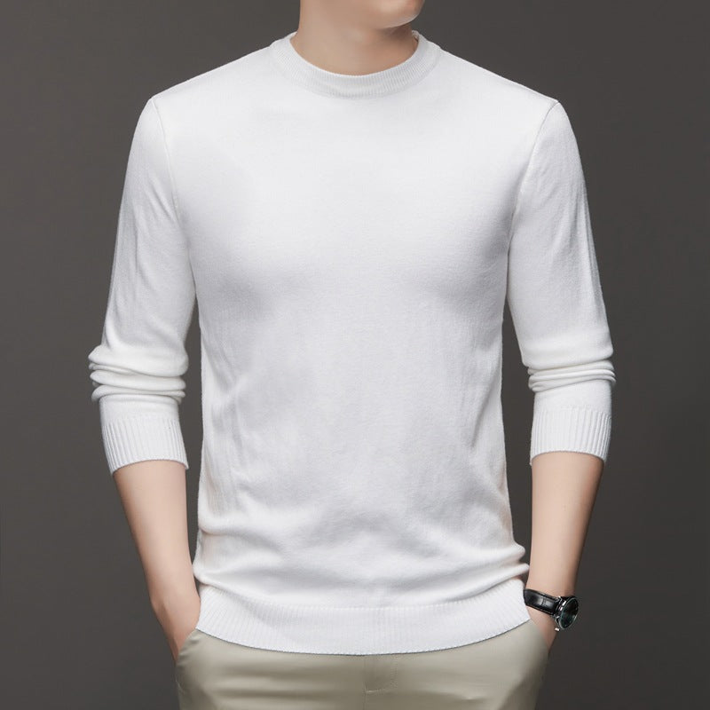 Herren-Strickpullover, Stehkragen, schmale Passform