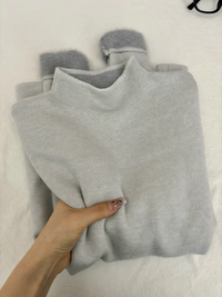 Hellgrau Fleece dick