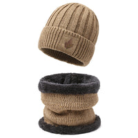 Mütze + Halstuch Set Khaki