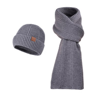 9605 Dunkelgrau Mütze+Schal