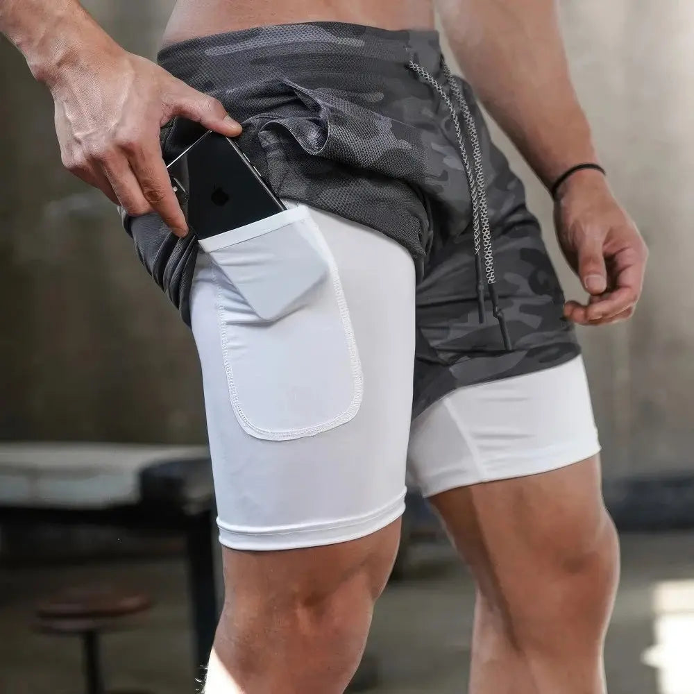 Shopnory | Camo 2 In 1 Schnell Trocknende Sporthose