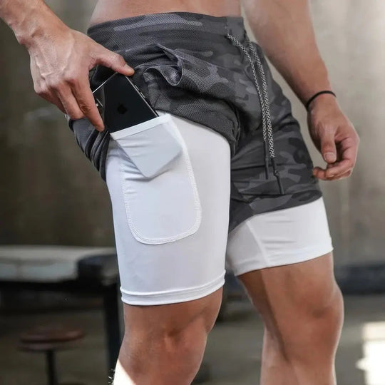 Shopnory | Camo 2 In 1 Schnell Trocknende Sporthose