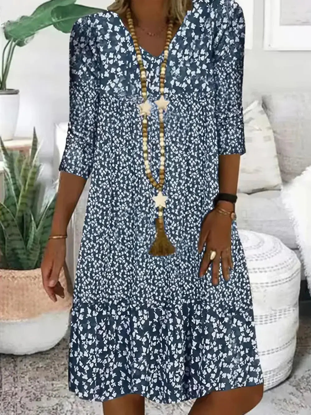 Damen Sommerkleid mit Blumenmuster