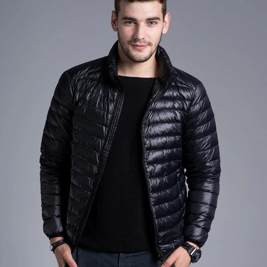 Pufferjacke Winddicht und Warm Steppdesign Reguläre Passform Reißverschlussverschluss